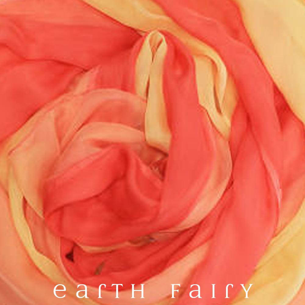 Enchanted Playsilk, 90cm Square in Fire, from The Earth Fairy Silk Collection