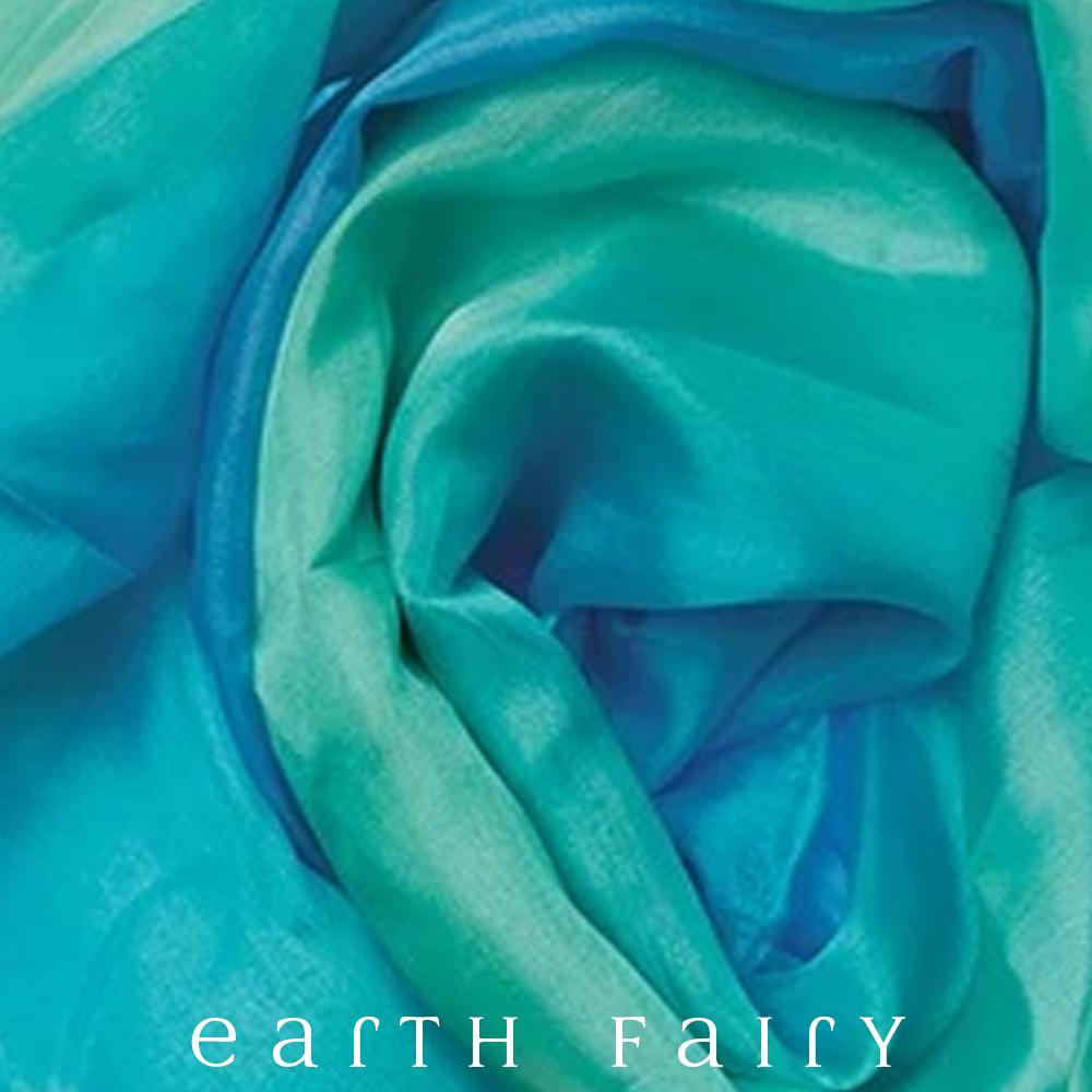 Enchanted Playsilk, 90cm Square in Sea, from The Earth Fairy Silk Collection