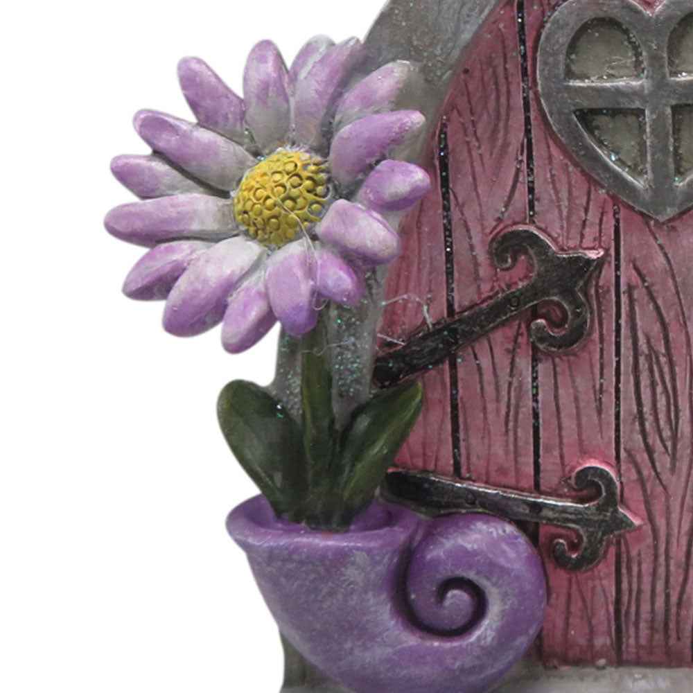 Fairy Door with Flower - Miniature Fairy Garden Accessory