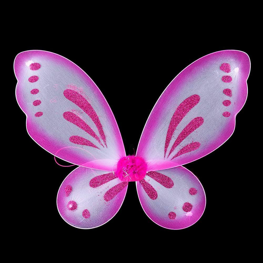 Fairy Wings, Dark Pink, Mesh with elastic arm bands