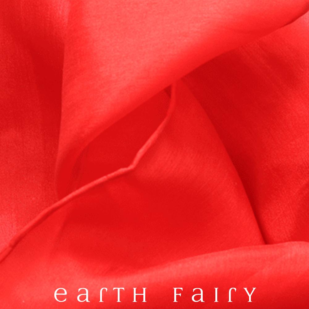 Mini Playsilk, 54cm Square in Red, from The Earth Fairy Silk Collection