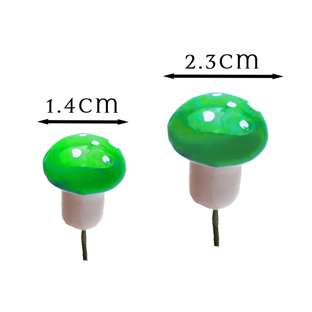 Foam Miniature Mushroom Stems - Bright Green