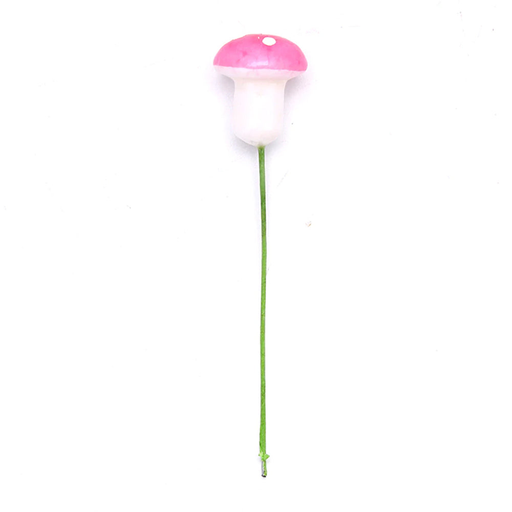 Miniature Dark Pink Foam Mushroom