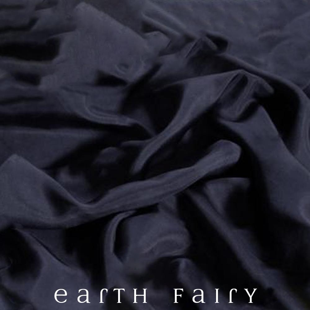Playsilk, 90cm Square, Black, from The Earth Fairy Silk Collection