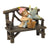 Rustic Log Bench Seat | Fairy Garden Furniture & Miniatures | Earth Fairy