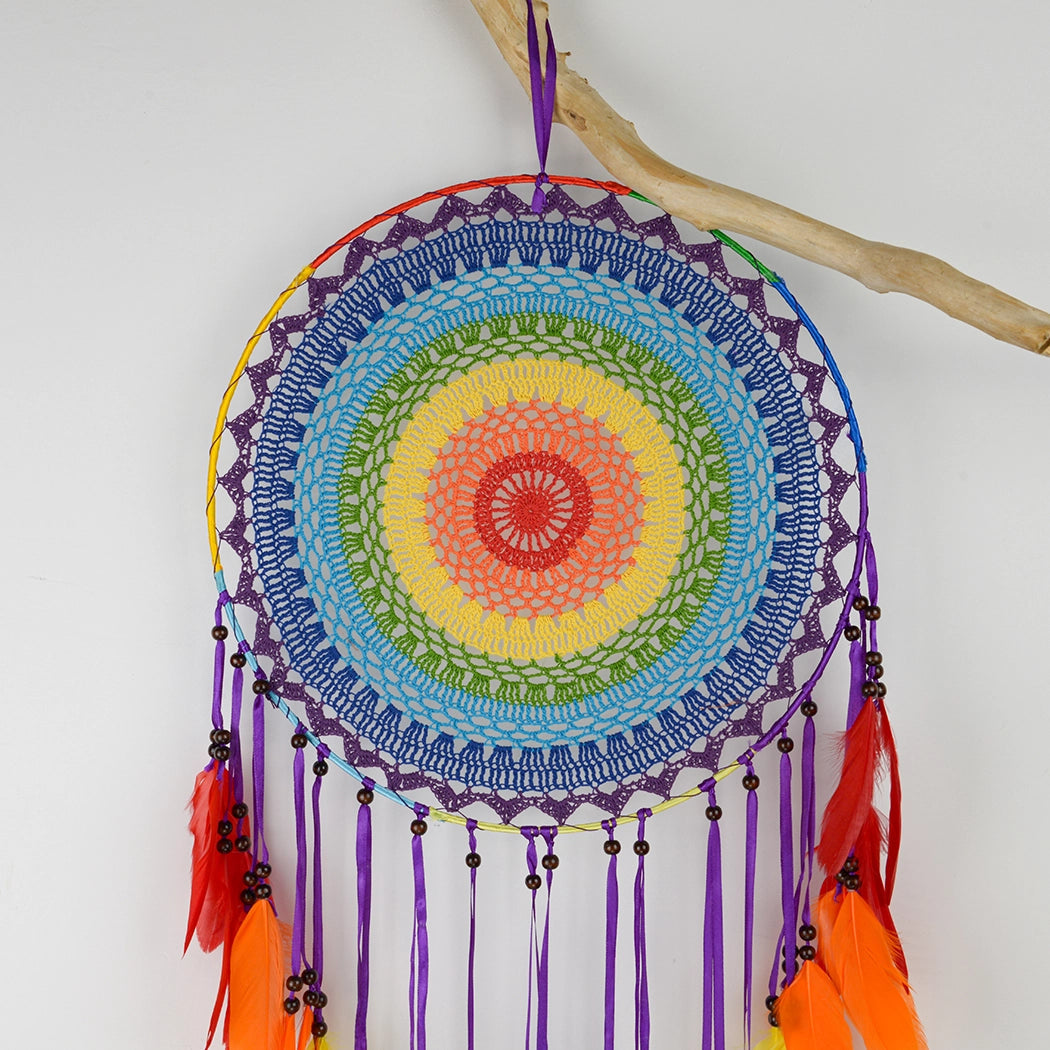 Rainbow Crochet Dream Catcher Dream Catcher Earth Fairy 