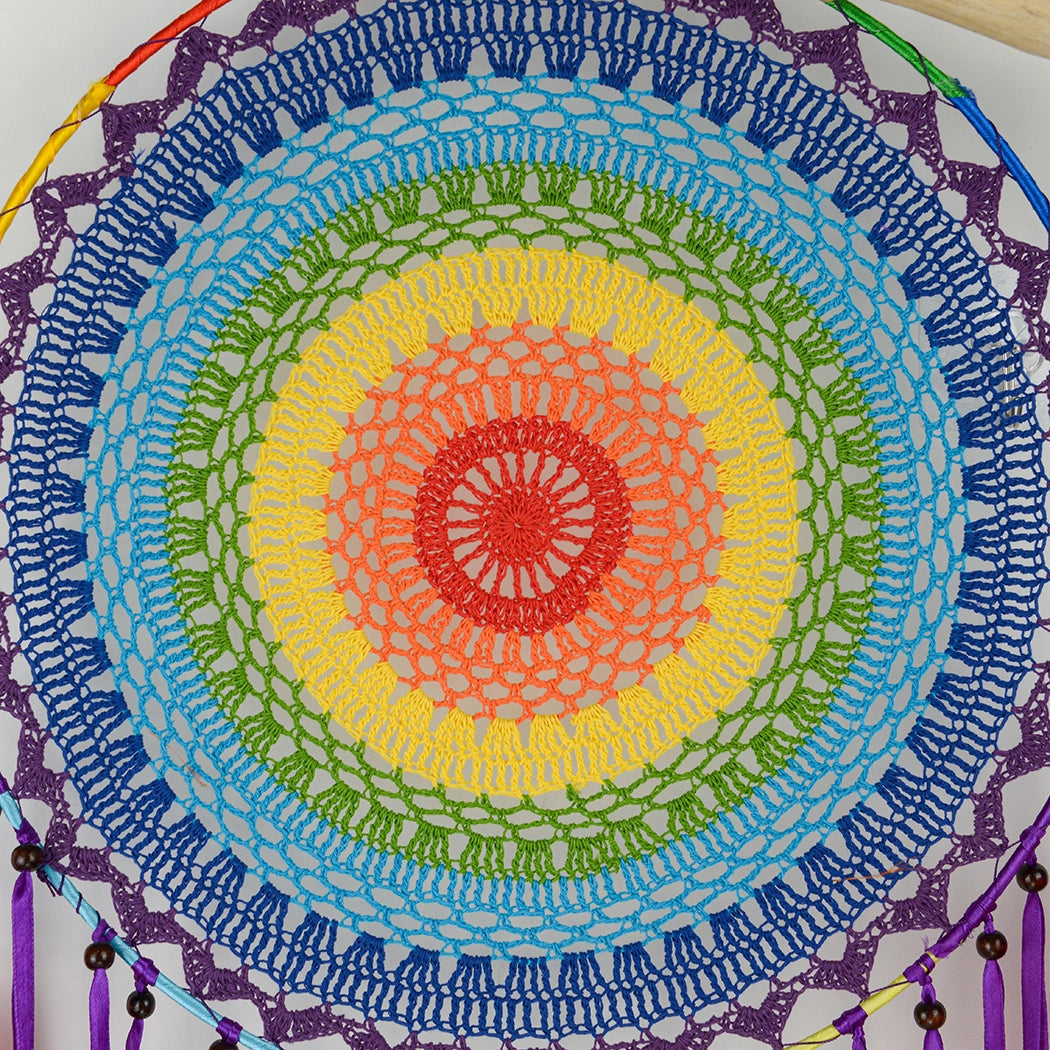 Rainbow Crochet Dream Catcher Dream Catcher Earth Fairy 