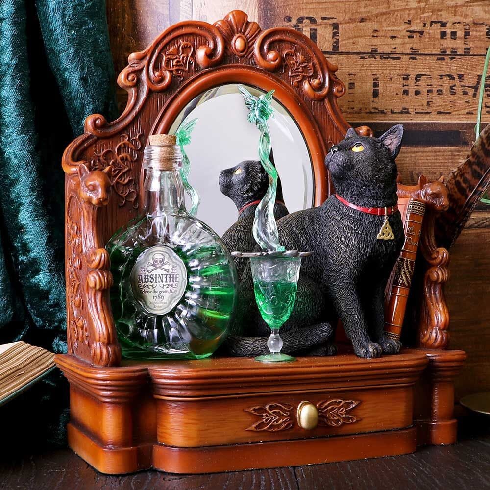 Absinthe Cat with Green Fairy by Lisa Parker Gifts & Decor Earth Fairy 
