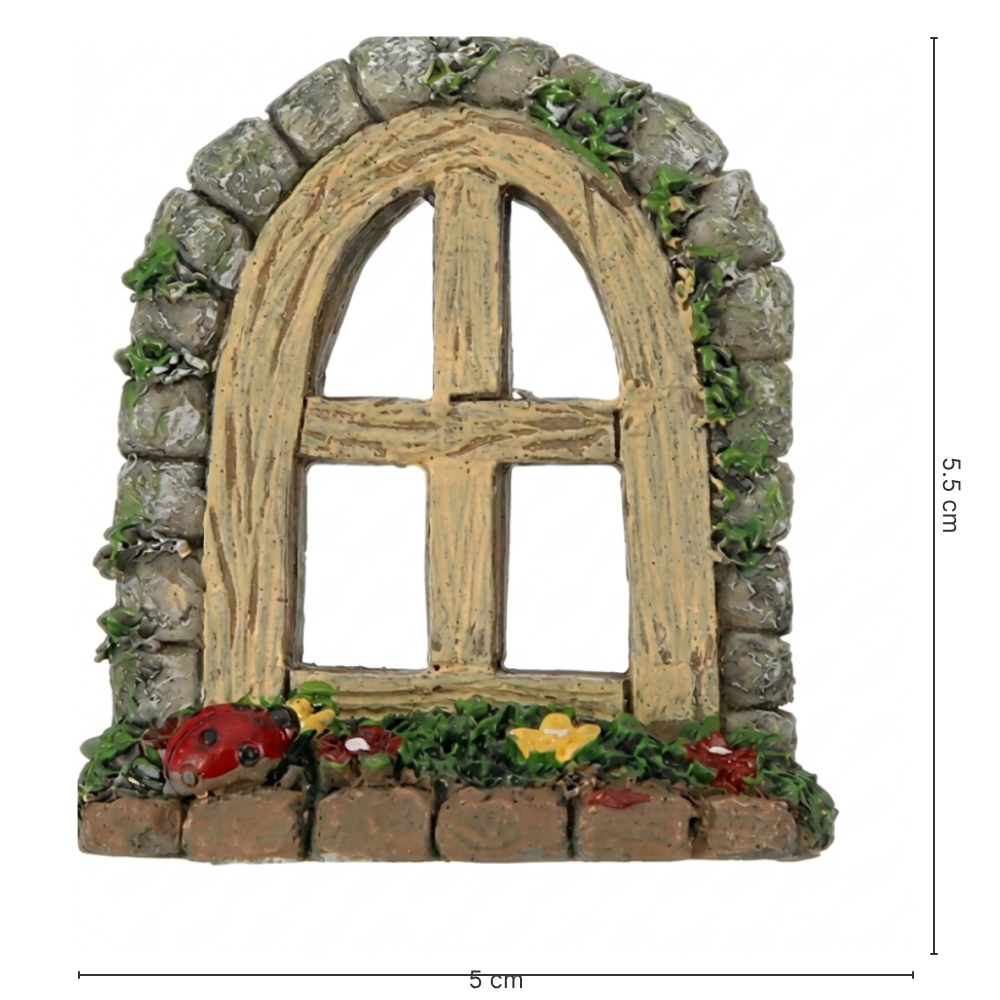 Arched Fairy Window with Ladybird