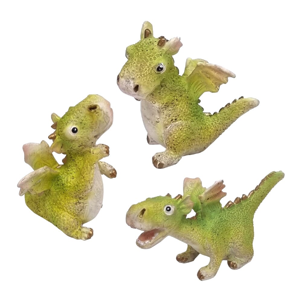 Dragons - Set of 3 Fairy Garden Animals The Willow Collection 