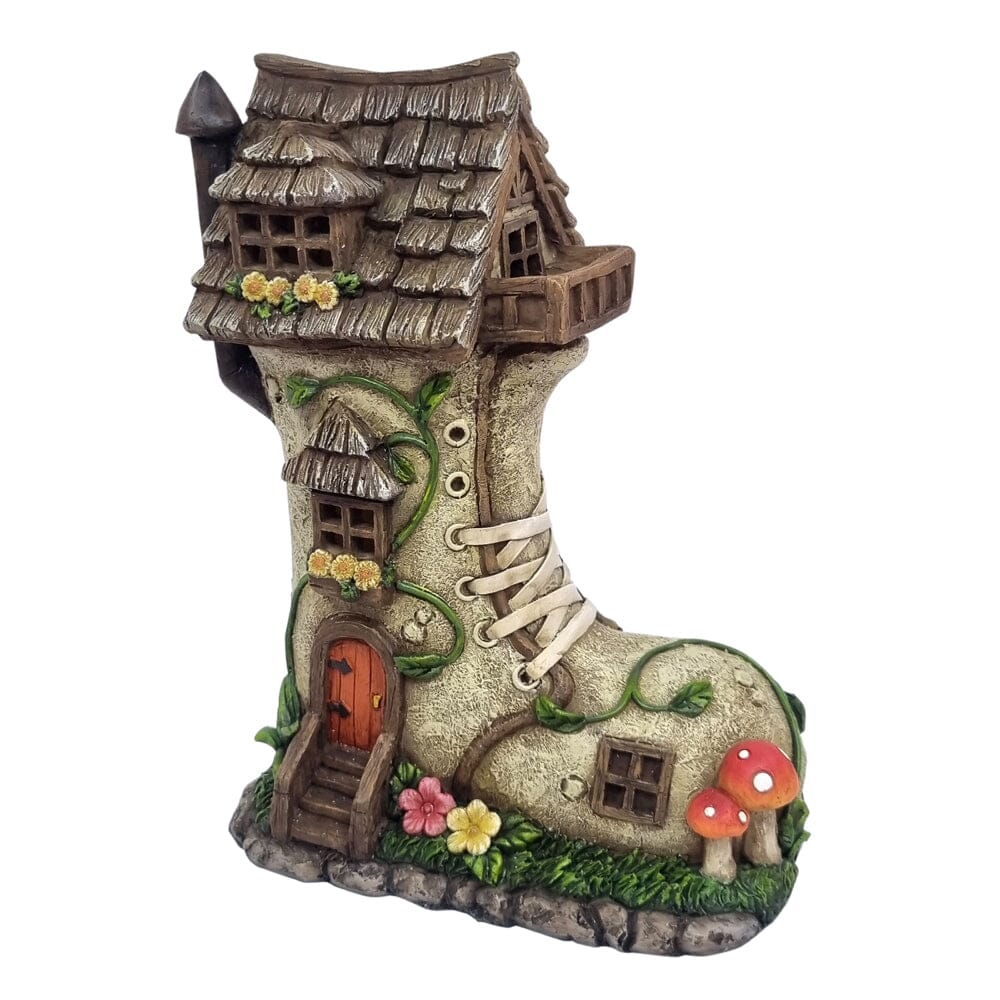 Fairy Garden Boot - Solar Fairy Houses The Flower Garden Collection 