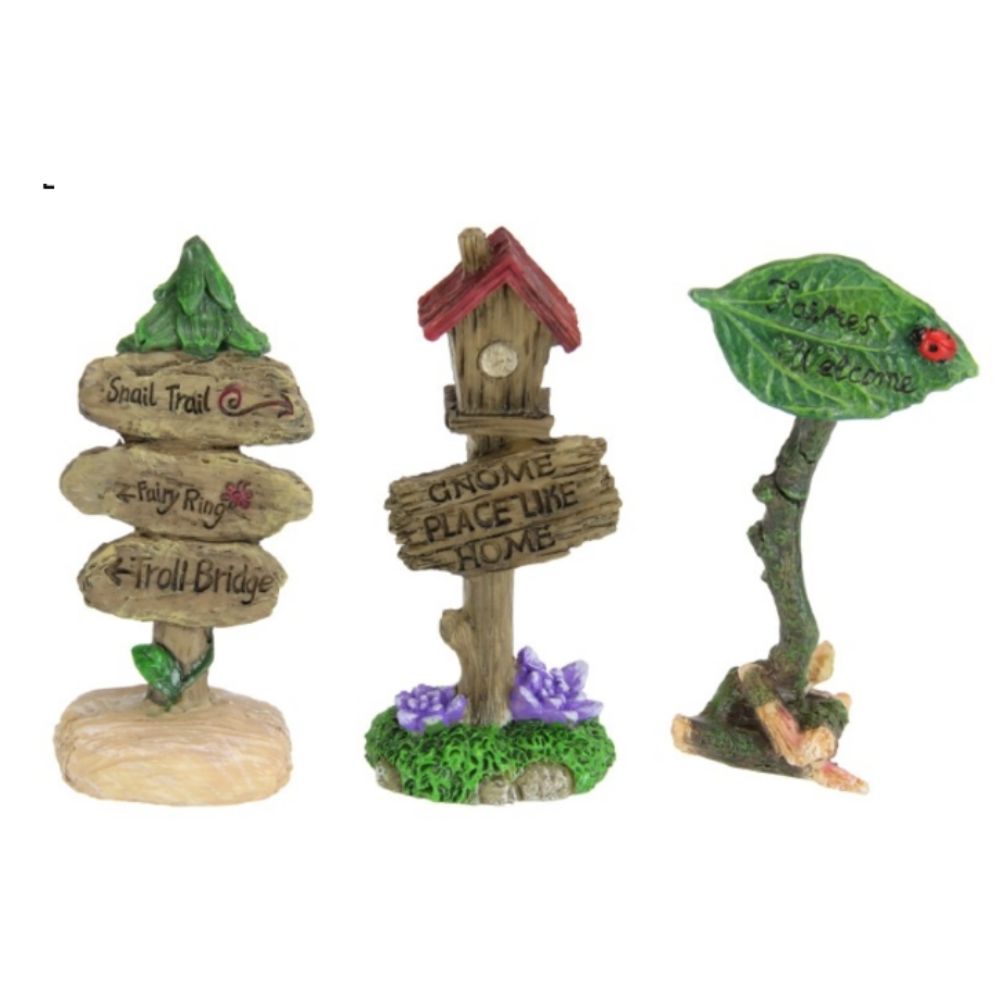 Fairy Garden Signs - Set of 3