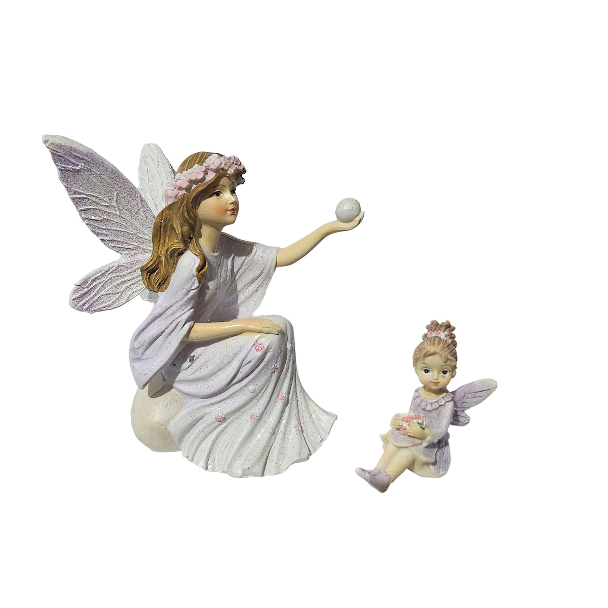Flower Garden Mother and Child Fairies - Set of 2