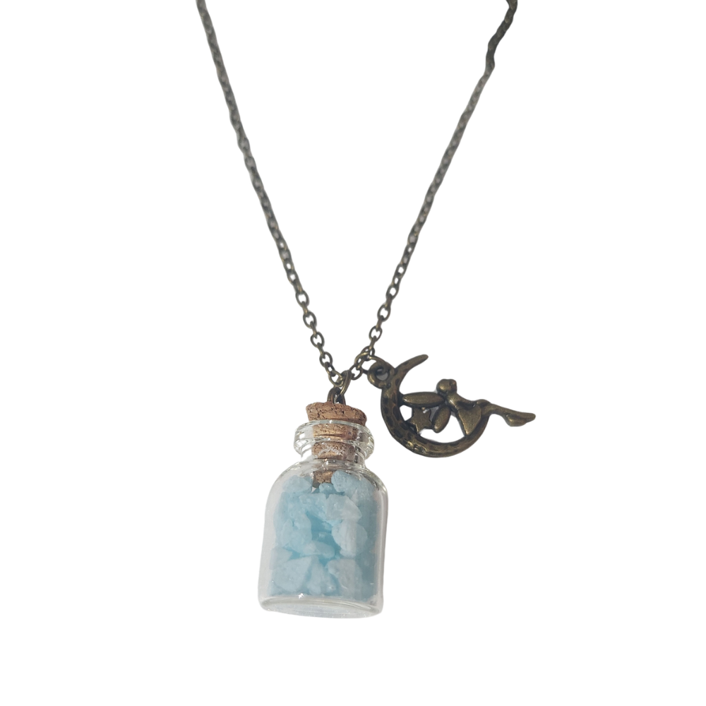 Glow in the Dark Fairy Moon Bottle Necklace