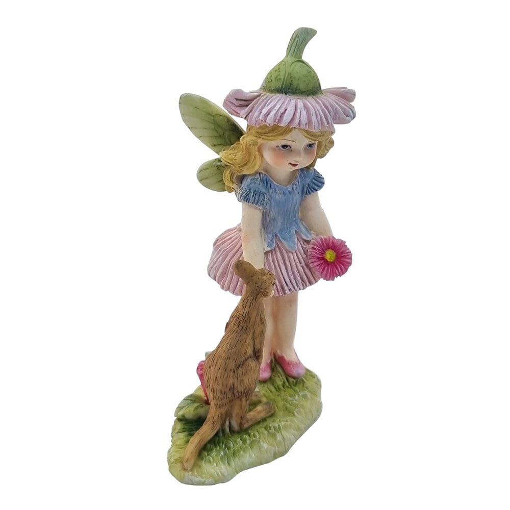 Gum Blossom Fairy with Kangaroo Joey Fairy Garden Figurines The Flower Garden Collection 