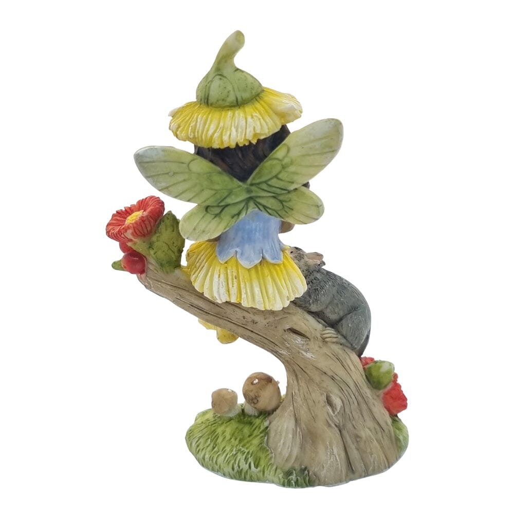 Gum Blossom Fairy with Possum Fairy Garden Figurines The Flower Garden Collection 