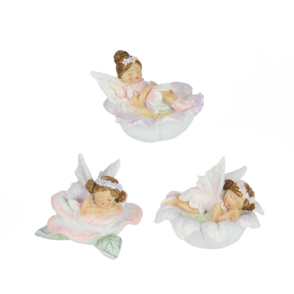 Baby Flower Garden Fairy Sleeping in Flower - Set of 3