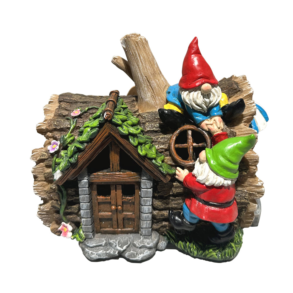 Log House with Gnomes - Solar