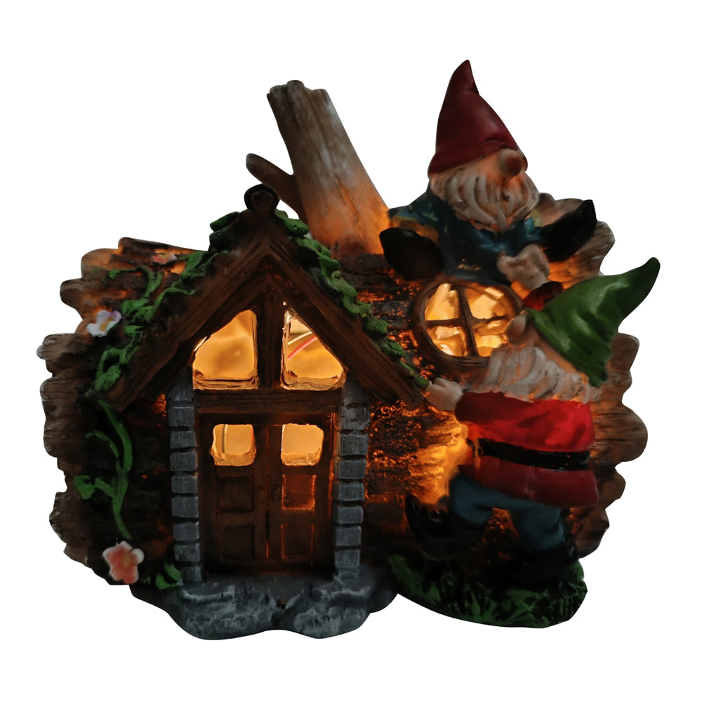 Log House with Gnomes - Solar
