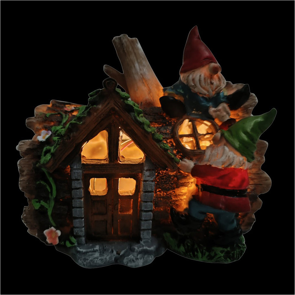 Log House with Gnomes - Solar