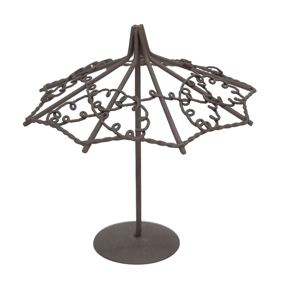 Metal Garden Umbrella - Rust Brown