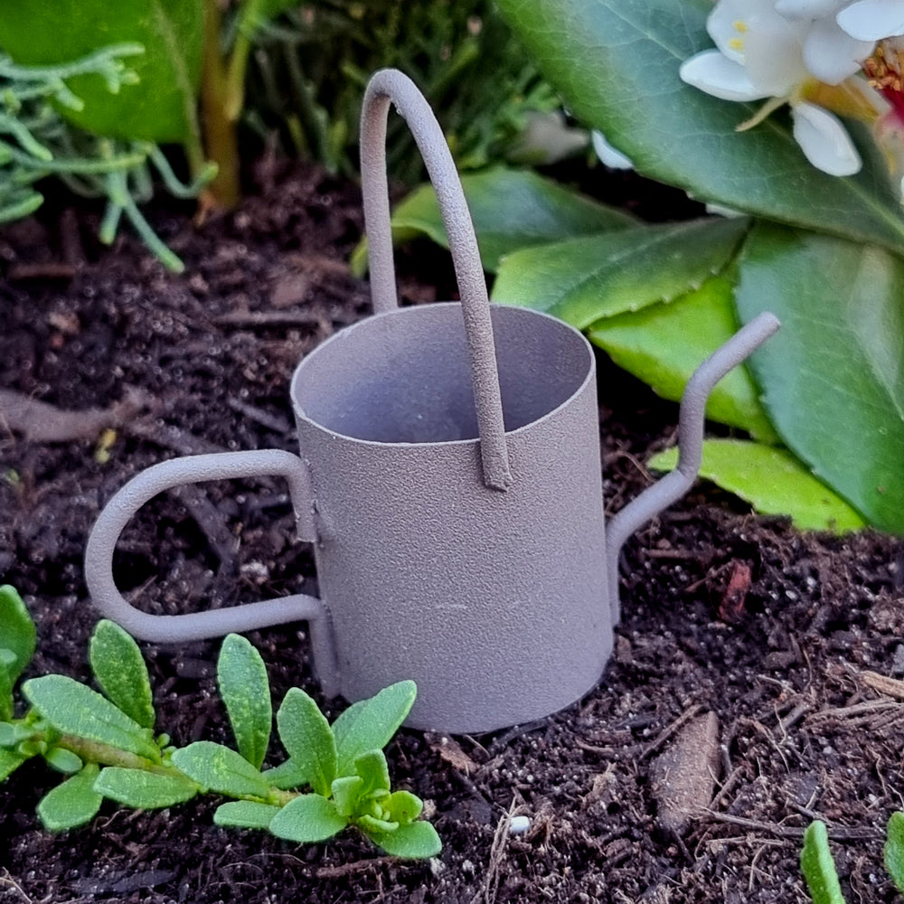 Metal Watering Can - Rust Brown