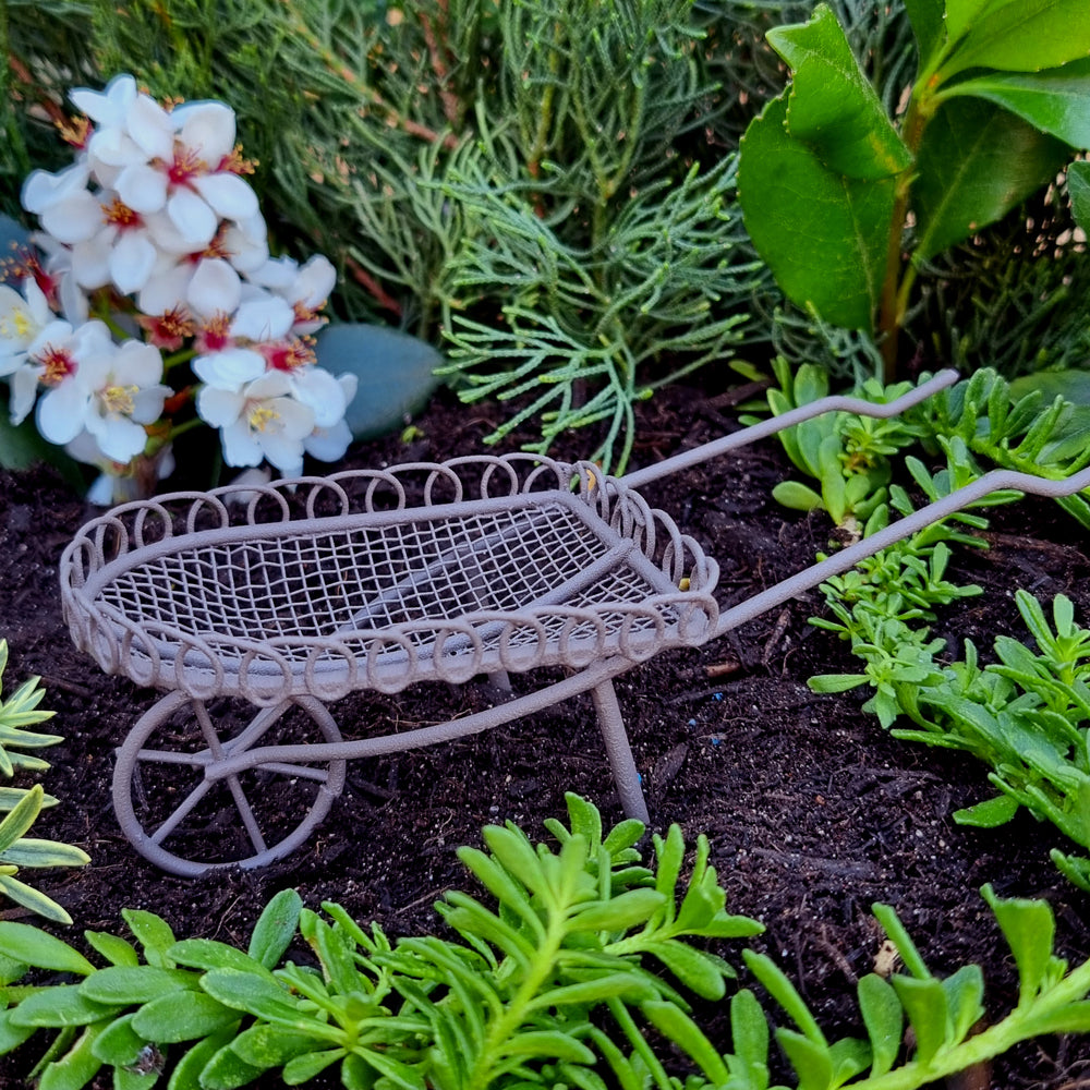 Metal Wheelbarrow - Rust Brown