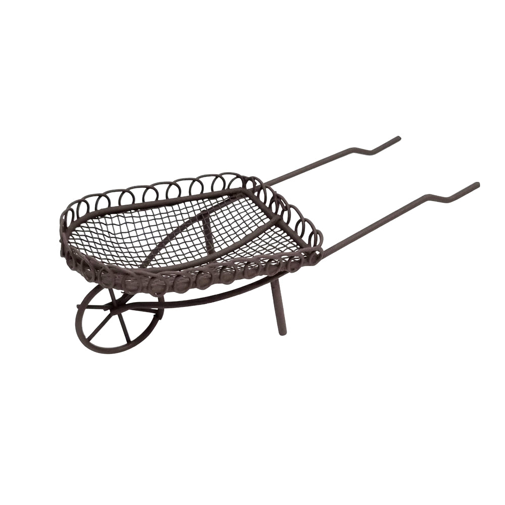 Metal Wheelbarrow - Rust Brown
