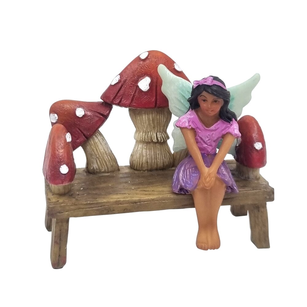 Mushroom Garden Bench Fairy Garden Furniture The Willow Collection 