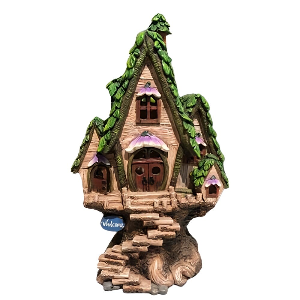 Woodland Grove Fairy House - Solar Fairy Houses Earth Fairy 