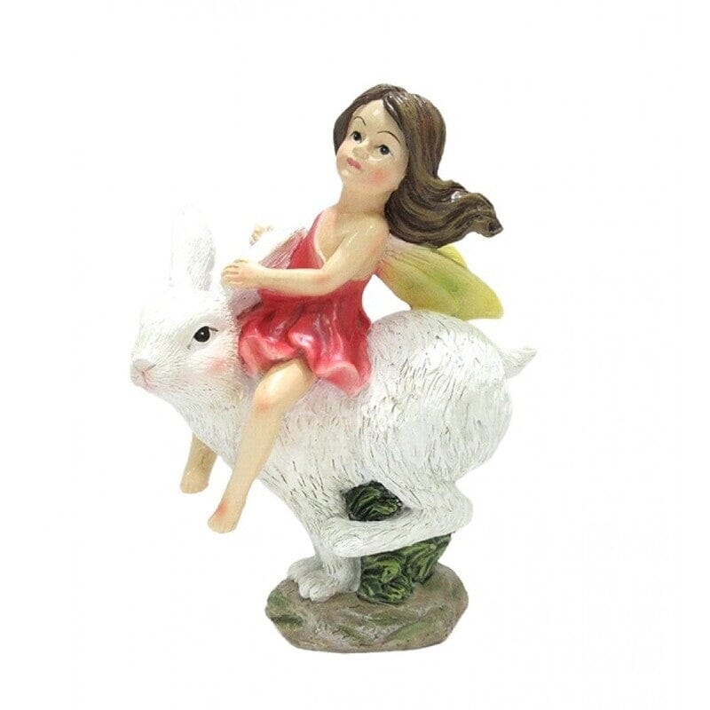 Fairy Riding on Rabbit Fairy Figurines Earth Fairy 