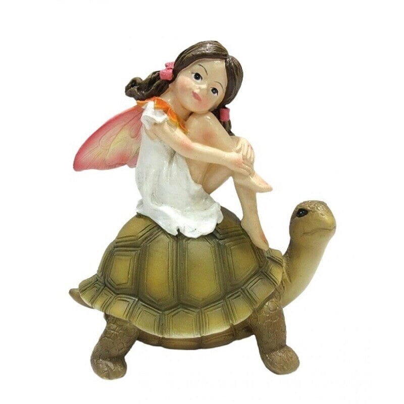 Fairy Chilling on a Turtle Fairy Figurines Earth Fairy 
