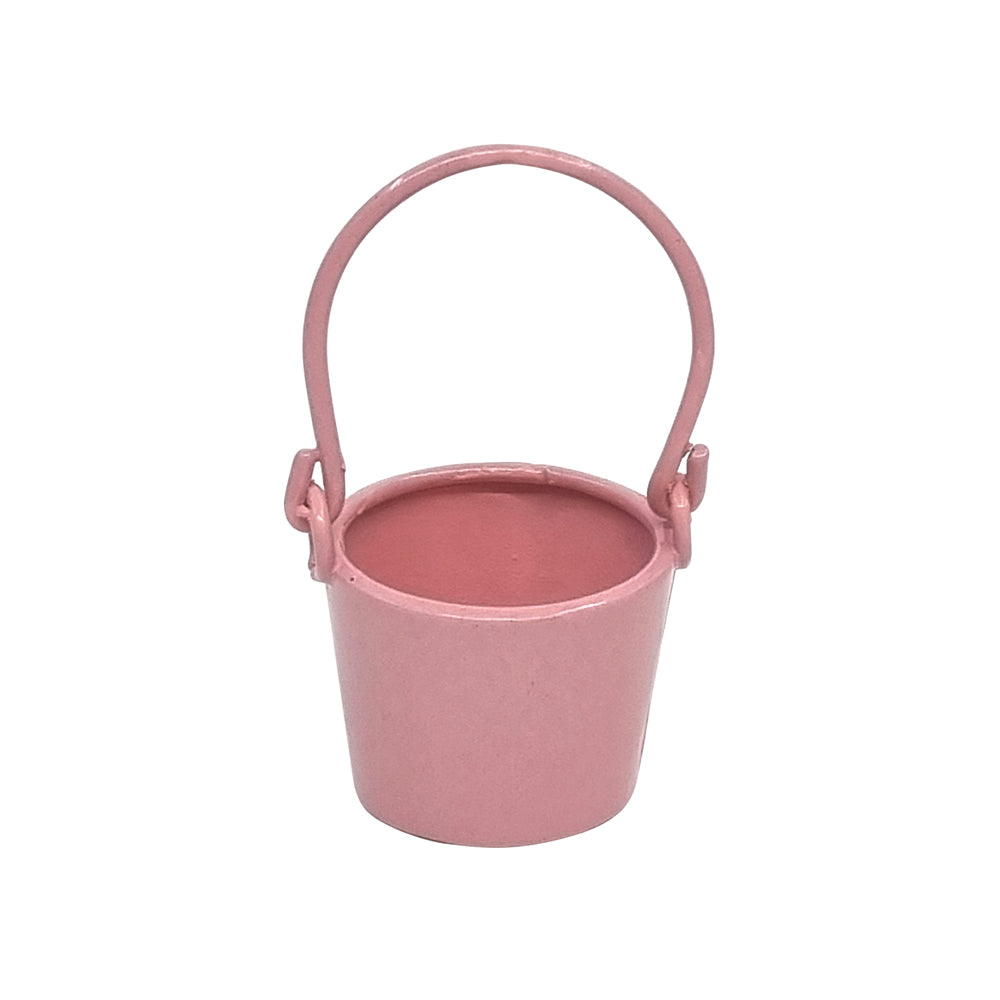 Pink Metal Bucket | Fairy Garden Accessories | Earth Fairy