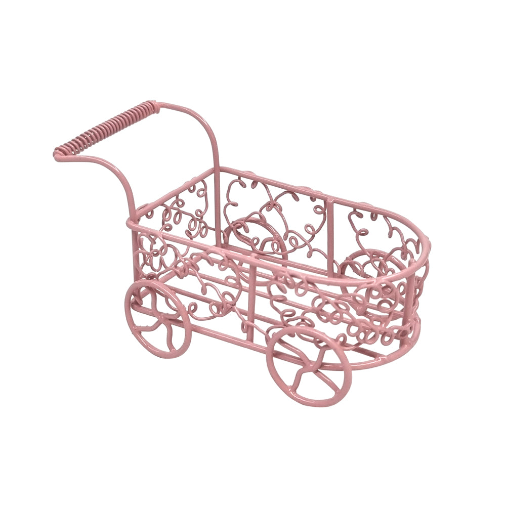 Pink Metal Garden Cart