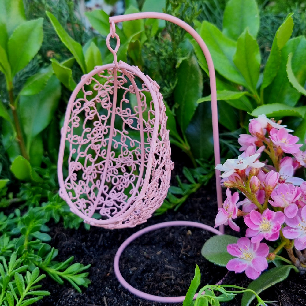 Pink Metal Hanging Chair