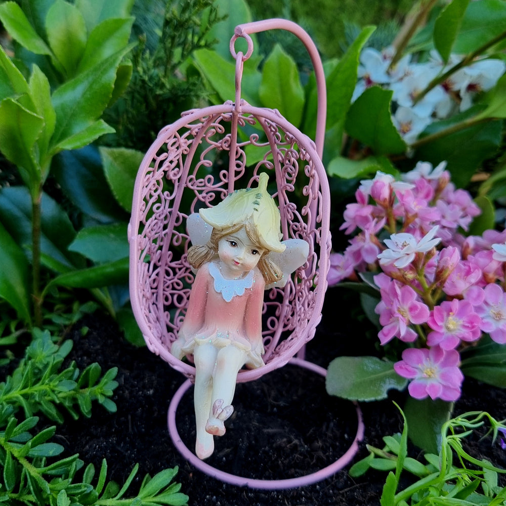 Pink Metal Hanging Chair