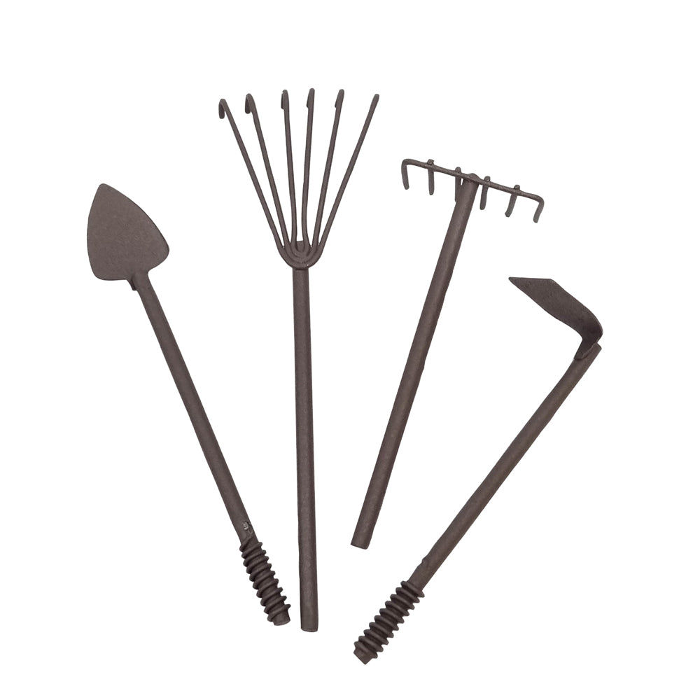 Rust Metal Garden Tools 4pc Set
