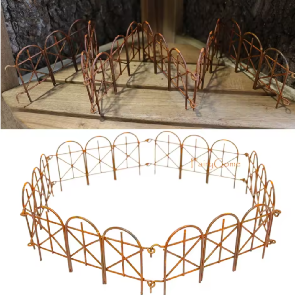 Rusty Fairy Garden Fence - 80cm