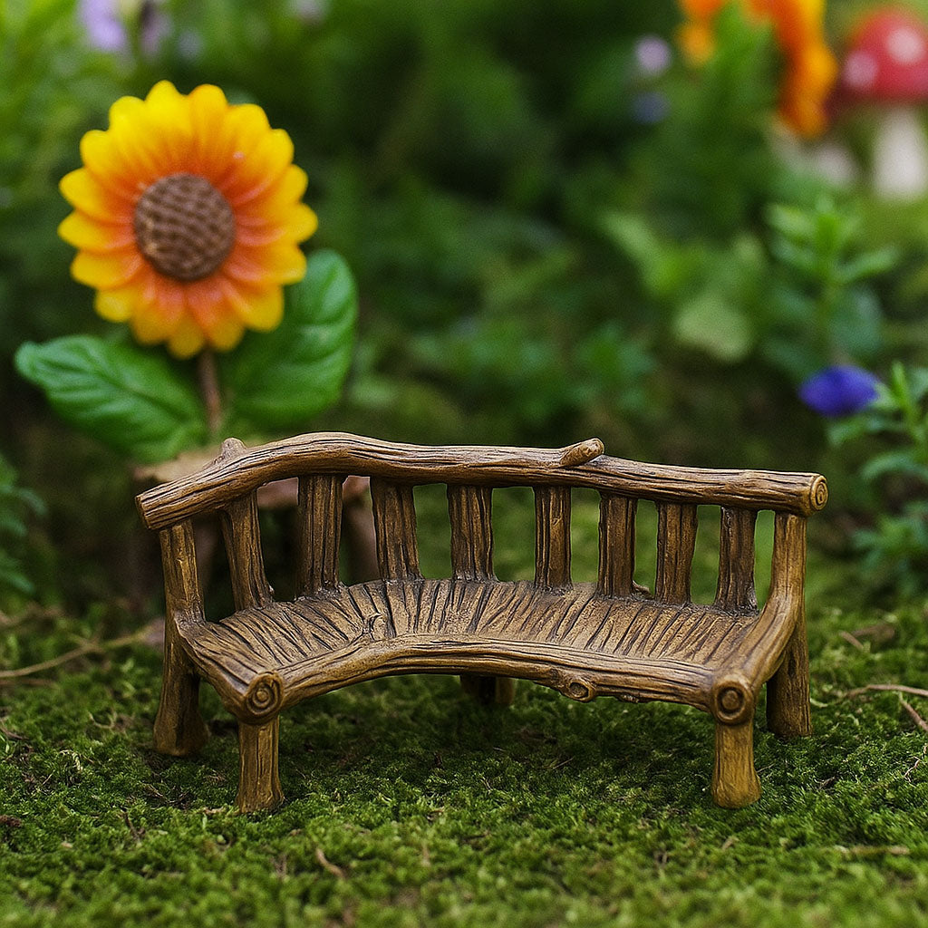 Rustic Log Garden Bench