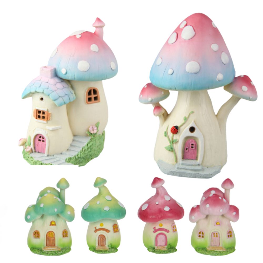 Sugarplum Mushroom Houses - Set of 2