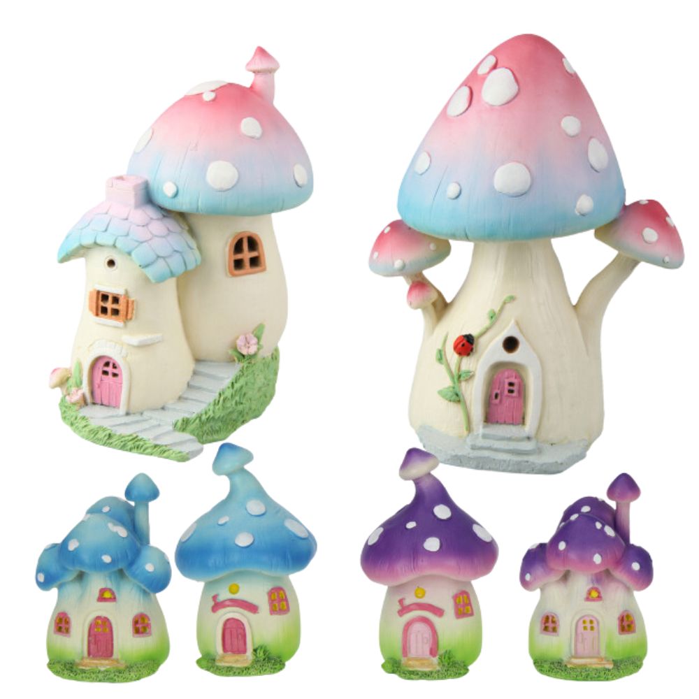 Sugarplum Mushroom Houses - Set of 2