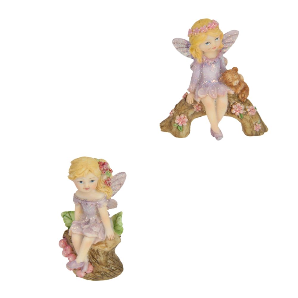 Flower Garden Fairy Sitting- Set of 2