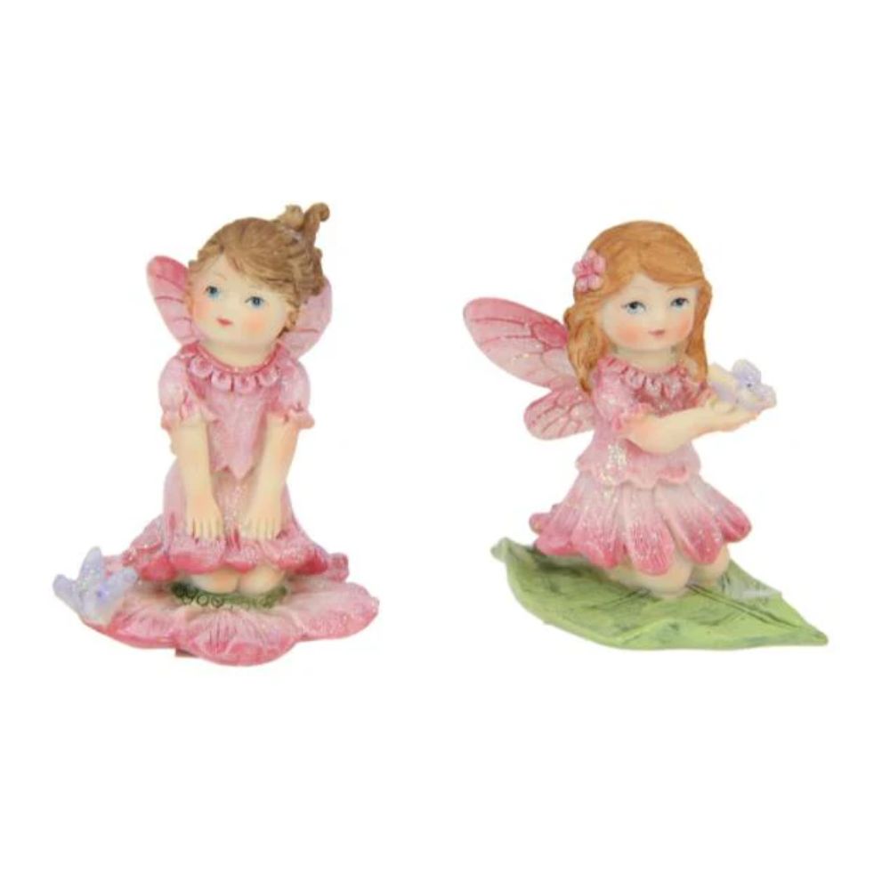 Flower Garden Fairy Kneeling - Set of 2