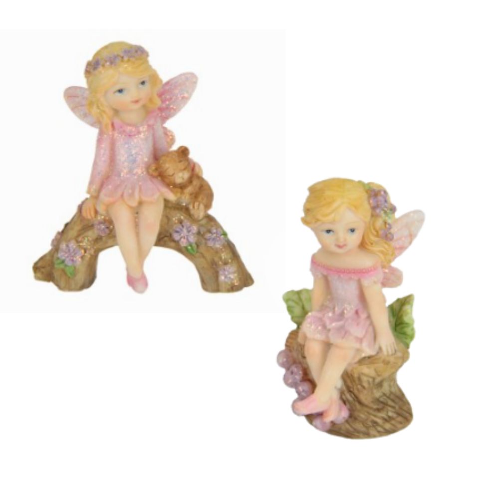Flower Garden Fairy Sitting- Set of 2
