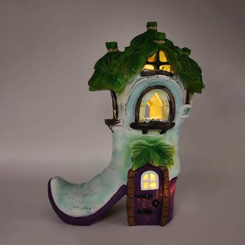 Winkle's Boot Fairy House - Solar Fairy Houses Wildwander Village Collection 