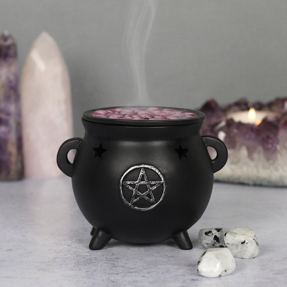 Cauldron Incense Cone Burner - Pentagram Gifts & Decor Earth Fairy 