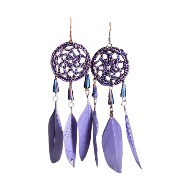 Dream Catcher Earrings Violet Fairy Inspired Jewellery Earth Fairy