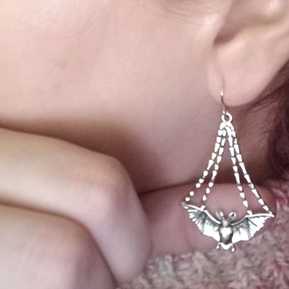 Bat Earrings Earth Fairy 