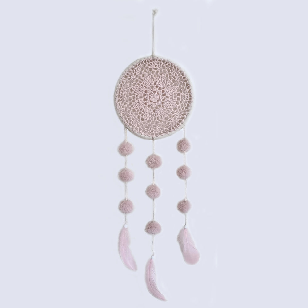 Crocheted Pom Pom &amp; Feather Dream Catchers Gifts &amp; Decor Earth Fairy 