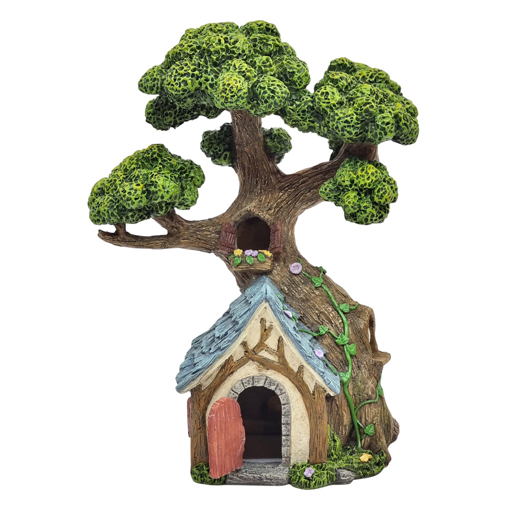 Oaklands Tree House with Opening Door Fairy Houses The Willow Collection 
